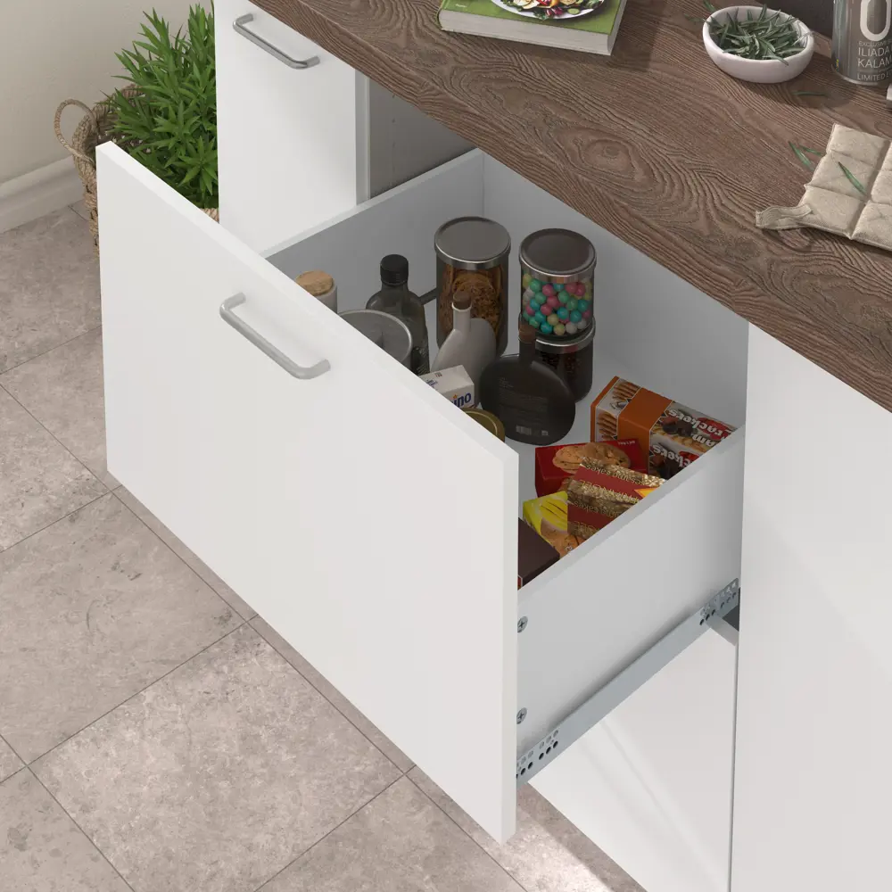 Выдвижной ящик Delinia для кухни 55.2×17.7×51.1 см серый ЛДСП 82169303 STLM-0021006 - Вид №3