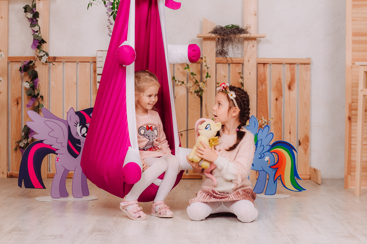 Подвесное кресло-кокон "Единорог" ПОКАЧАЙКА  326707 Розовый Santreyd  - Вид №6