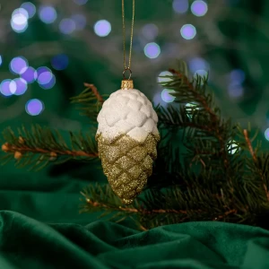 82279169 Украшение новогоднее «Шишка», 5 см, пластик, цвет золото STLM-1424053