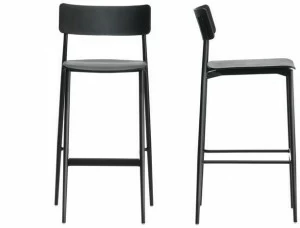 Segis Высокий табурет из полипропилена со спинкой и подставкой для ног Cult