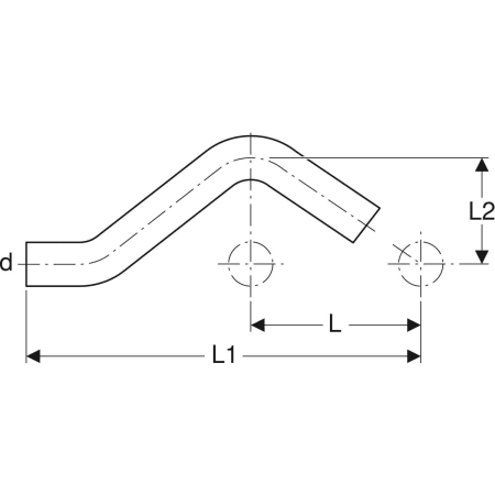 60801 Обводное колено Geberit Mapress из меди, с гладкими концевиками Geberit  - Вид №2