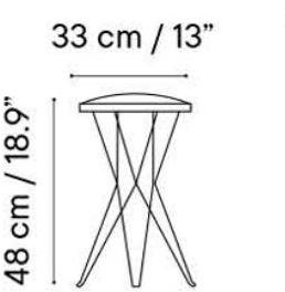 iSimar Низкий стальной табурет со встроенной подушкой Madrid 8110 - Вид №1