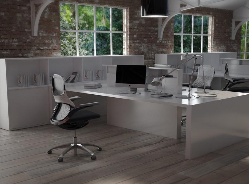 Elitable Стол из лакированного дерева с системой прокладки кабелей Star sun-id-1470038 - Вид №1