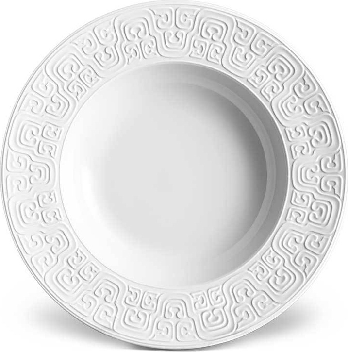 10571399 L’Objet Тарелка суповая 23см "Династия "Хань" (белый декор) Фарфор 