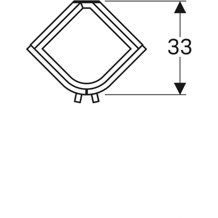 862132000 Шкафчик для угловой раковины Geberit Renova Compact, с двумя дверями Geberit  - Вид №2