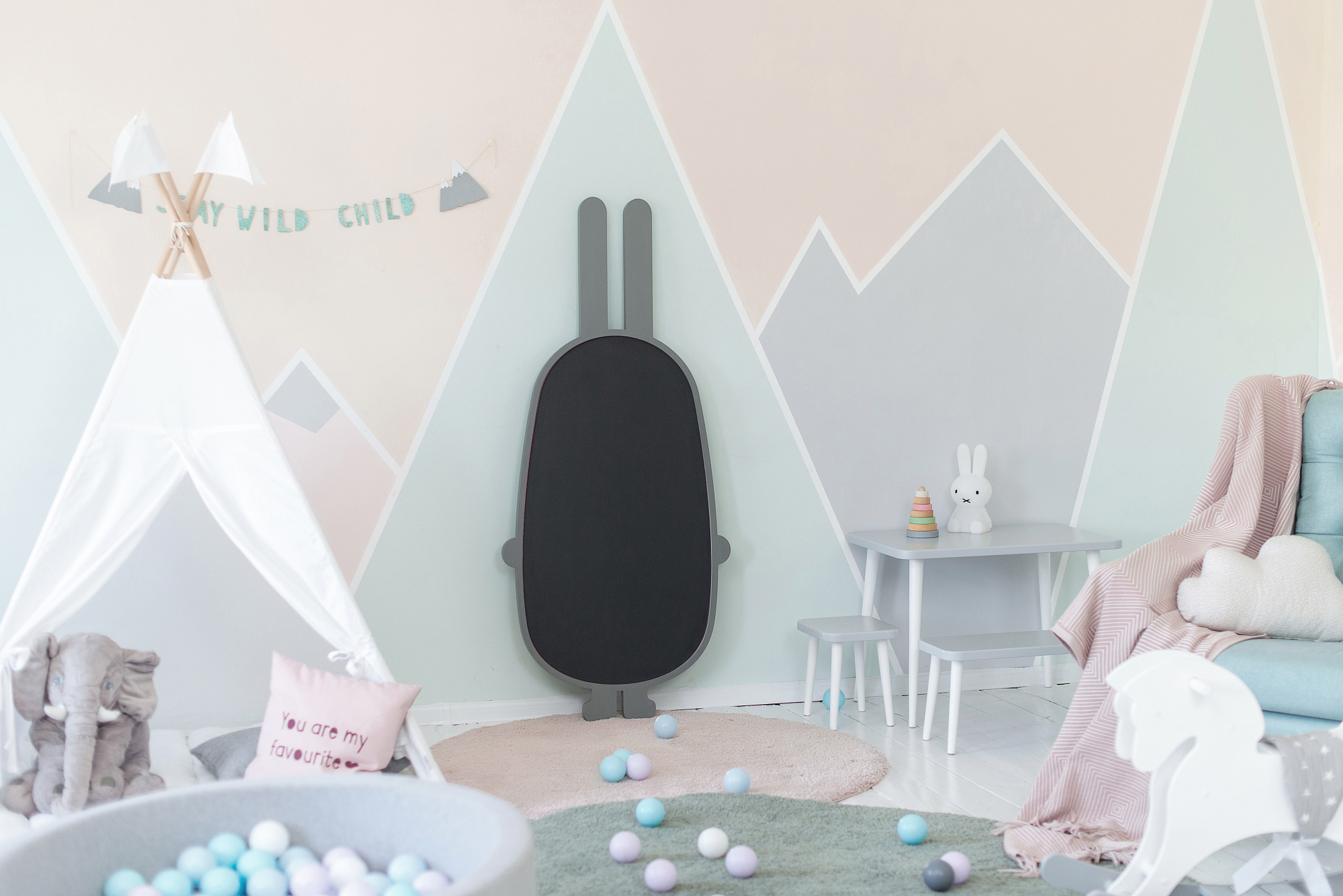 Магнитно-грифельная доска серая "Заяц" ЗАЯЦ  00-3859355 Серый Santreyd  - Вид №2