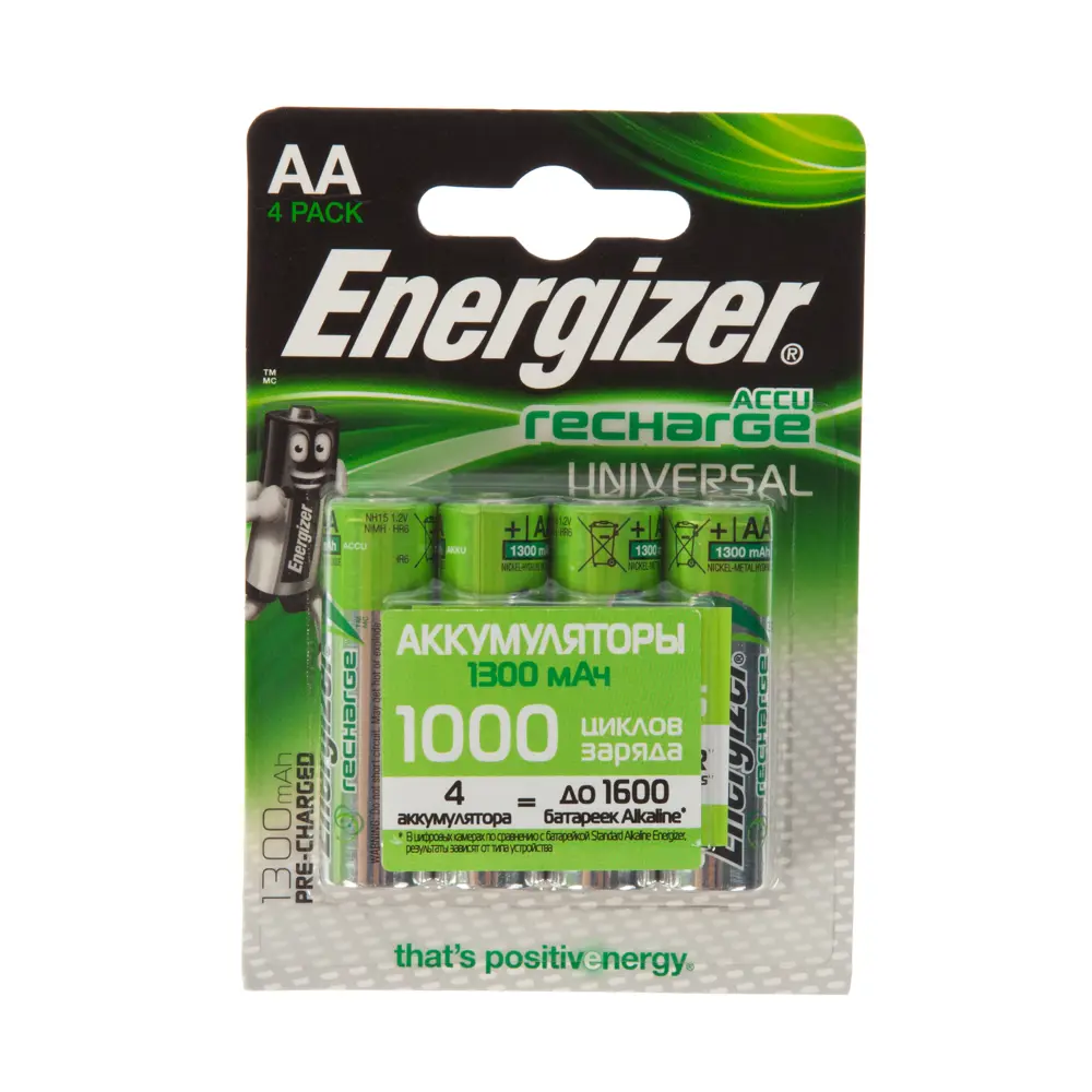 Аккумулятор Energizer Univ NH15 BP4 Pre-Ch 1300 мА/ч, 2 шт STLM-2120436