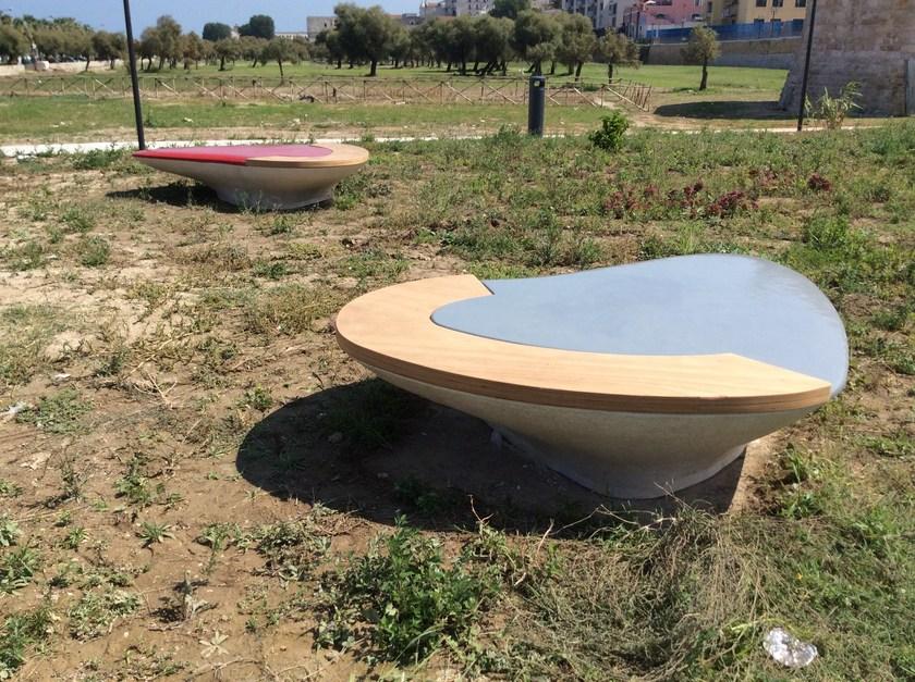 Manufatti Viscio Изогнутая скамья из реконструированного камня sun-id-1491143 - Вид №23