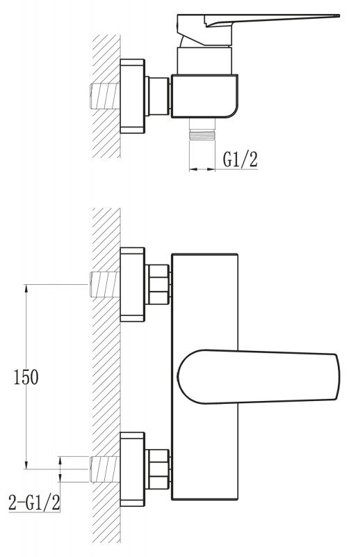 Смеситель для душа CARIN CAR-ESDM-CRM BELBAGNO  - Вид №1