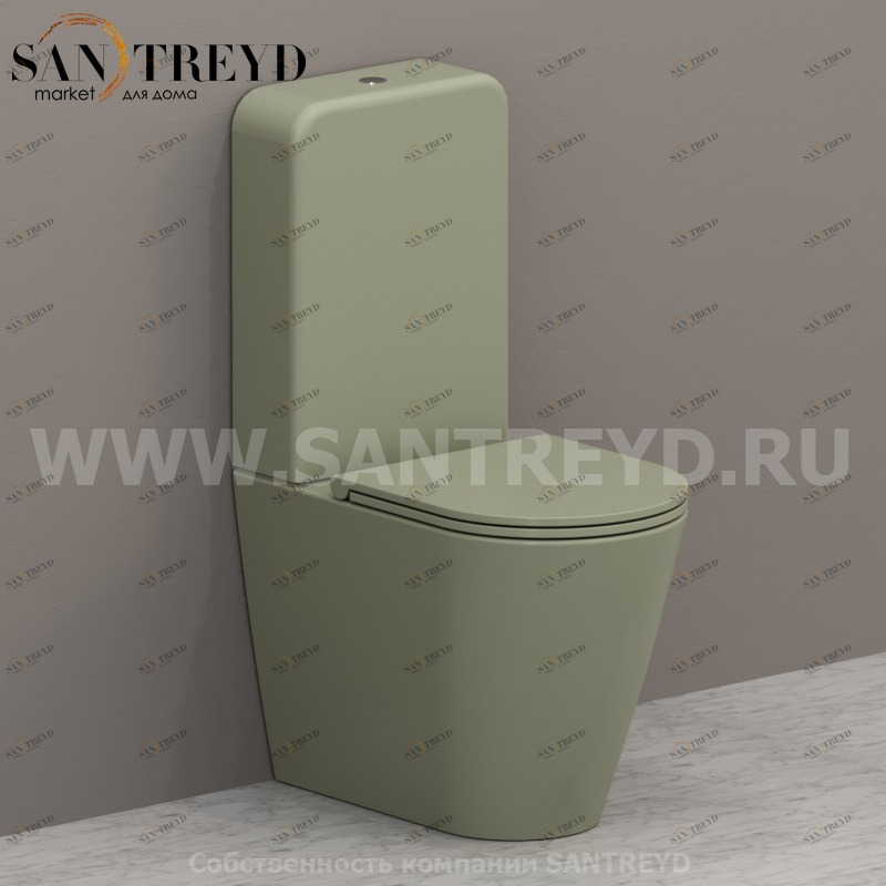 FO003LIFO008LIBA016 Компакт унитаз с бачком Зеленый Ceramica Globo FORTY3 Италия