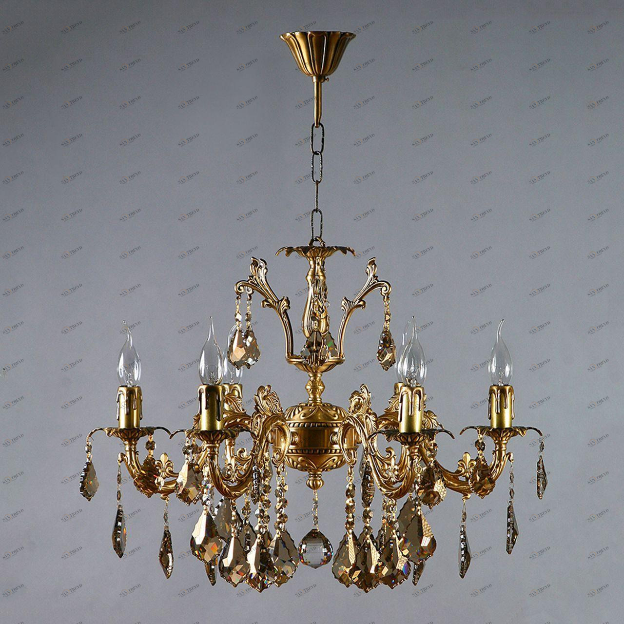 Подвесная люстра Ambiente Granada 2118/6 AB Honey Leaf AMBIENTE ДИЗАЙНЕРСКИЕ, GRANADA 181586 Бронза 