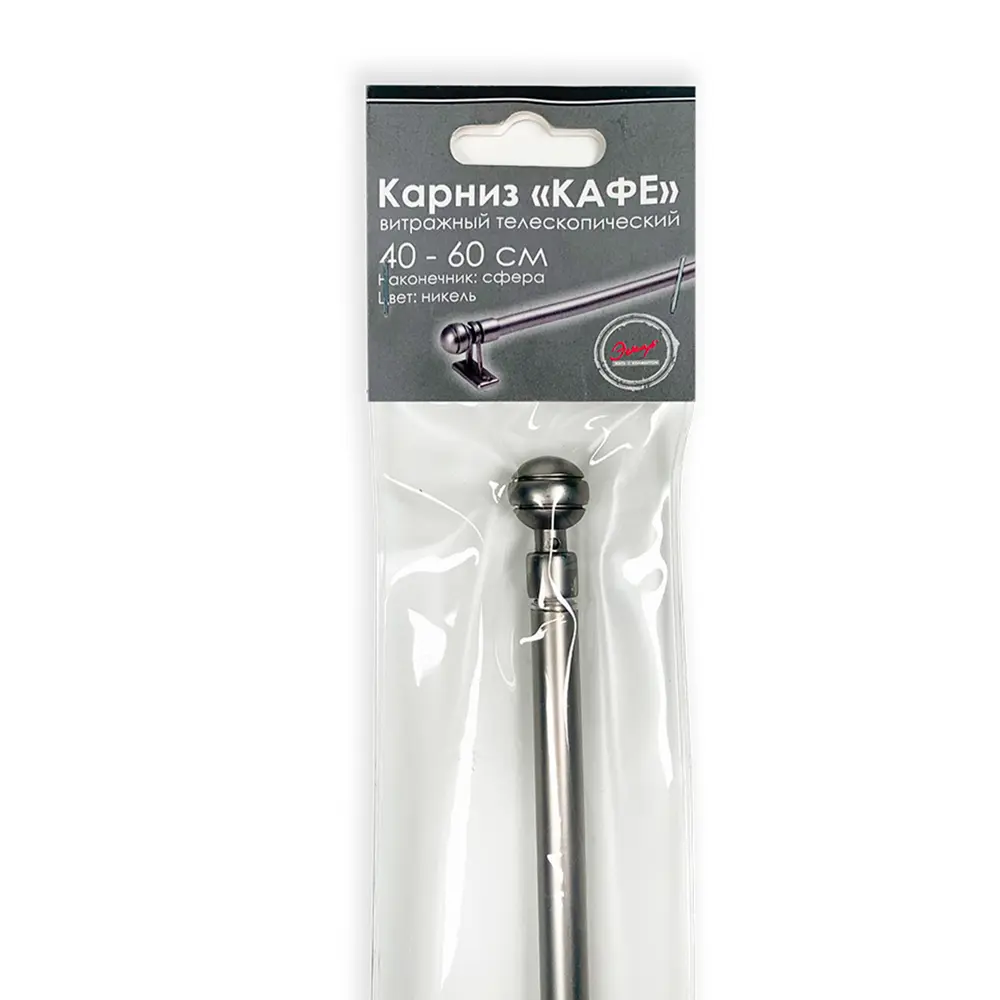 ЭСКАР Сфера - однорядный витражный карниз 80-120 см никель 89370880 STLM-1568846 - Вид №4