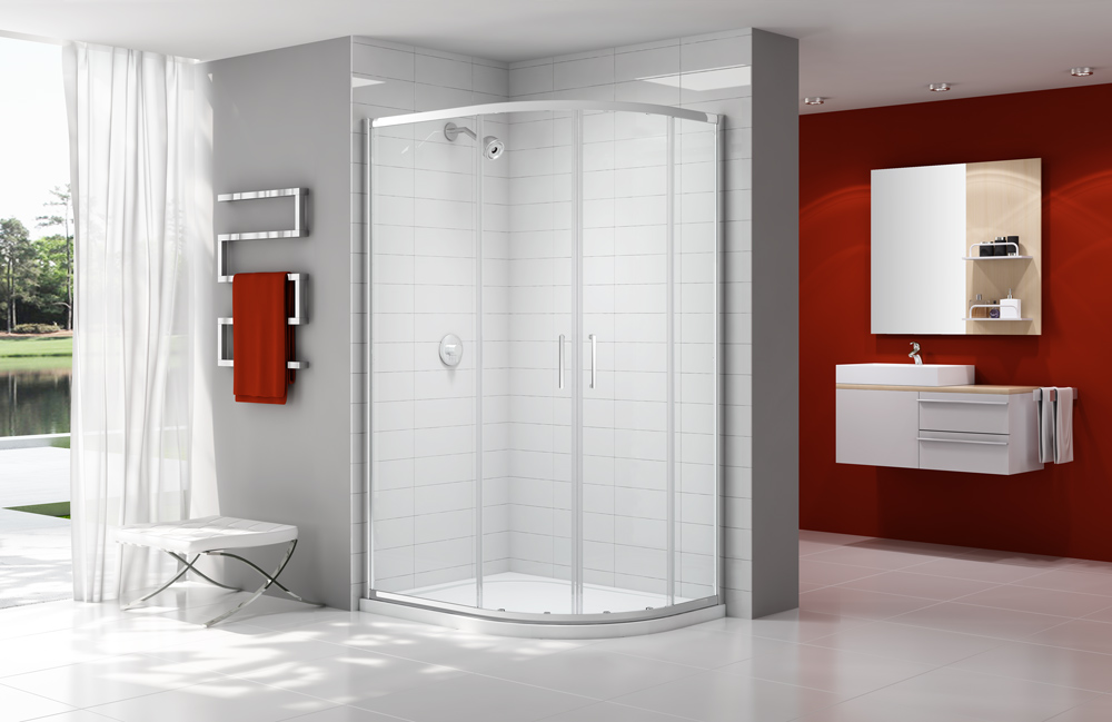 Душевой уголок асимметричный A0302IH Merlyn Ionic Хромированный 