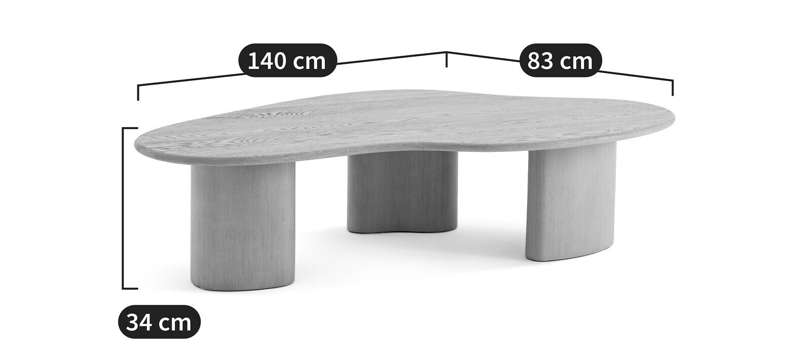 Низкий журнальный столик из дуба AMPM PHLU ARCH-00055261 - Вид №7