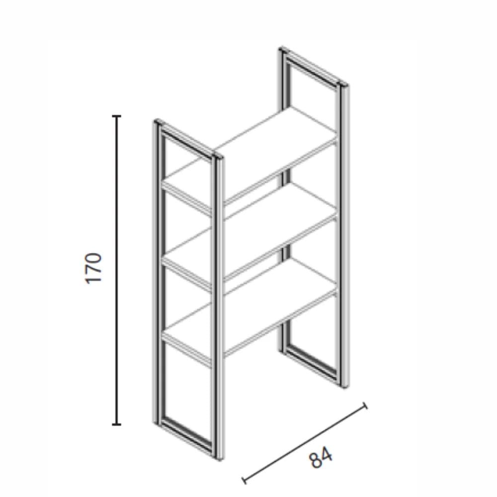 Самонесущий модульный офисный книжный шкаф из алюминия и дерева STUDIO T Ecodesign ARCH-00086315 - Вид №7
