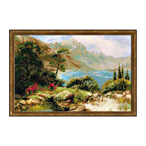 1397 Набор для вышивания Горное озеро 40 х 60 см RIOLIS Сотвори Сама 
