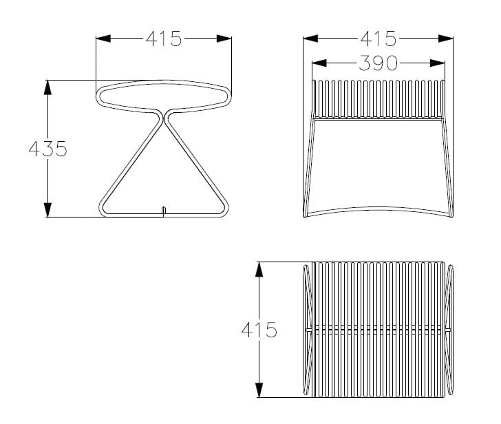 Стальной табурет Bontempi Casa BOSS ARCH-00109325 - Вид №3