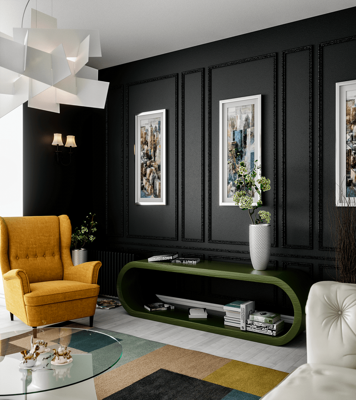 Тумба под телевизор дизайнерская белая "Цикл" от Odingeniy ODINGENIY ЦИКЛ 178281 Белый  - Вид №5