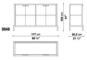 Maxalto Комод деревянный с распашными дверцами Gemina sun-id-1502157 - Вид №3