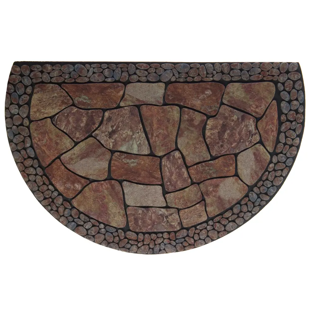 Коврик придверный «Stones» полукруг резина 58х90 см INSPIRE STLM-2088877