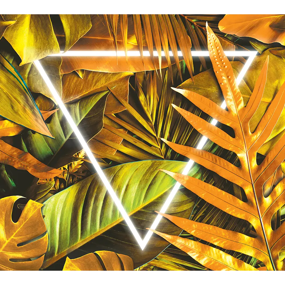 Фотообои Неоновые тропики флизелиновые 300x270 см L13-448 FBRUSH 3D FLIZART STLM-2106861