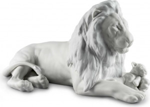 10672316 LLADRO Фигурка Lladro Лев с львенком 44x21см, фарфор Фарфор