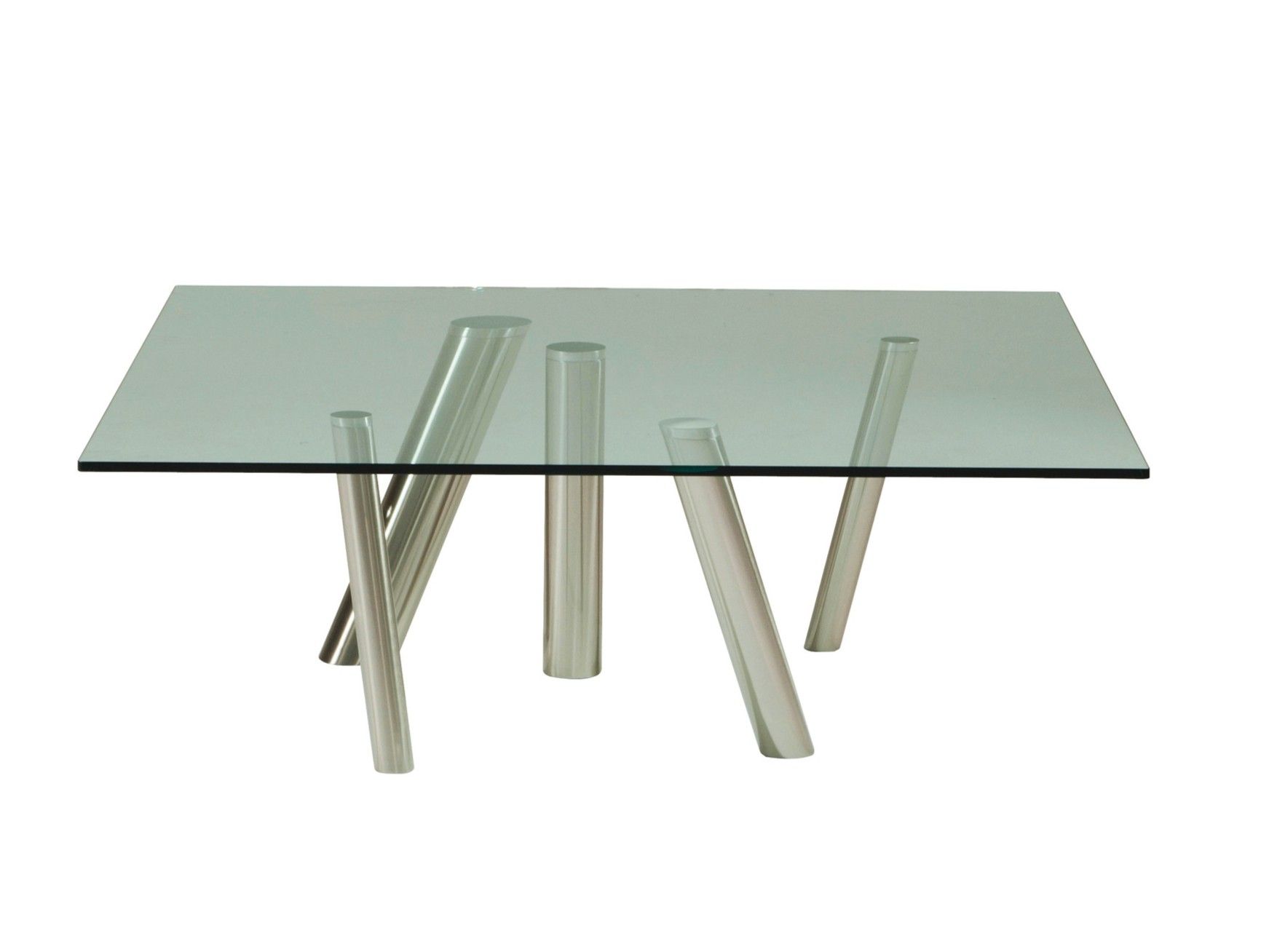 Квадратный стол из стали и стекла ROCHE BOBOIS FOREST ARCH-00091482