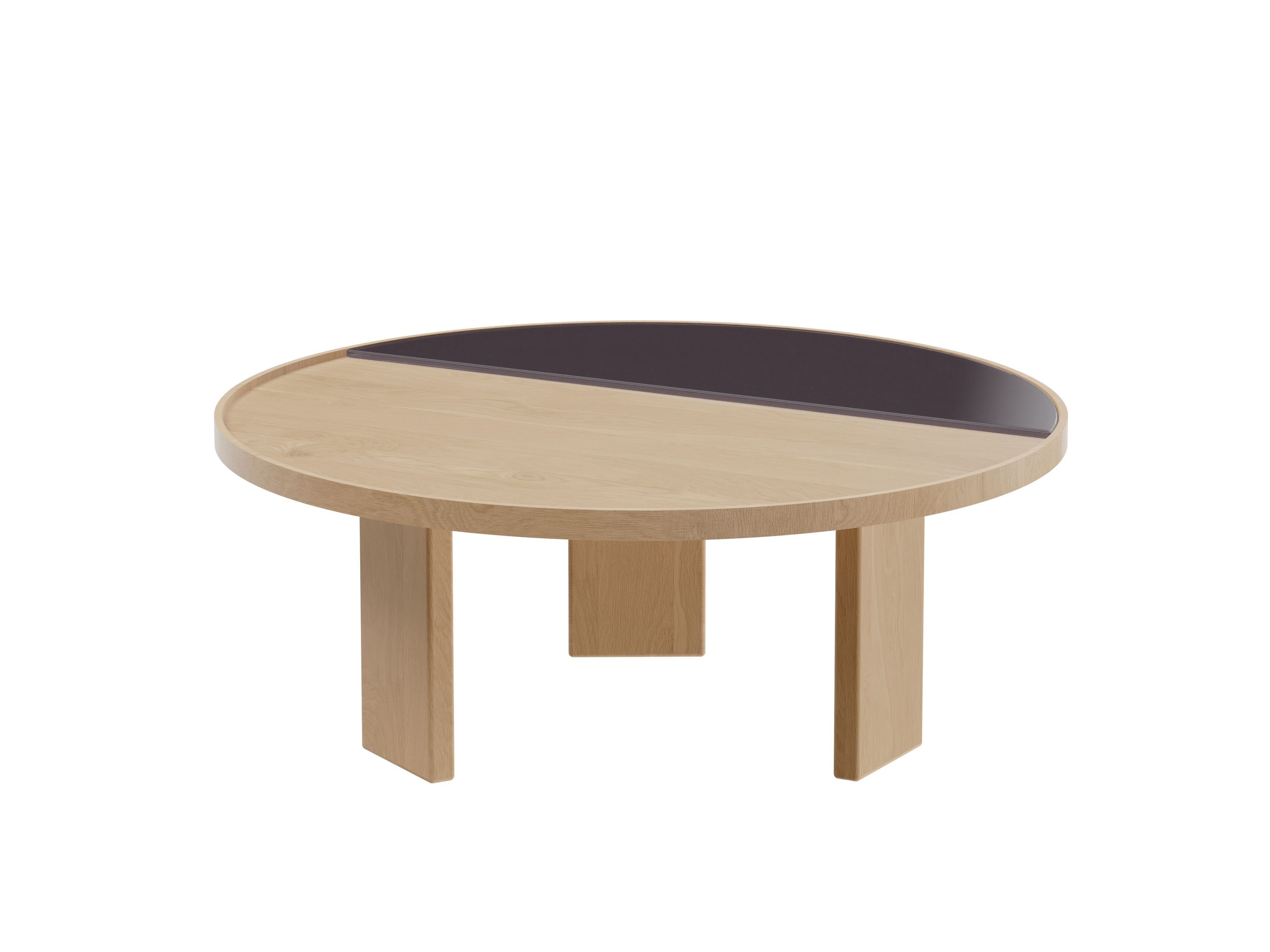 Круглый журнальный столик из дерева и стекла Noah Living Piet ARCH-00067689 - Вид №7