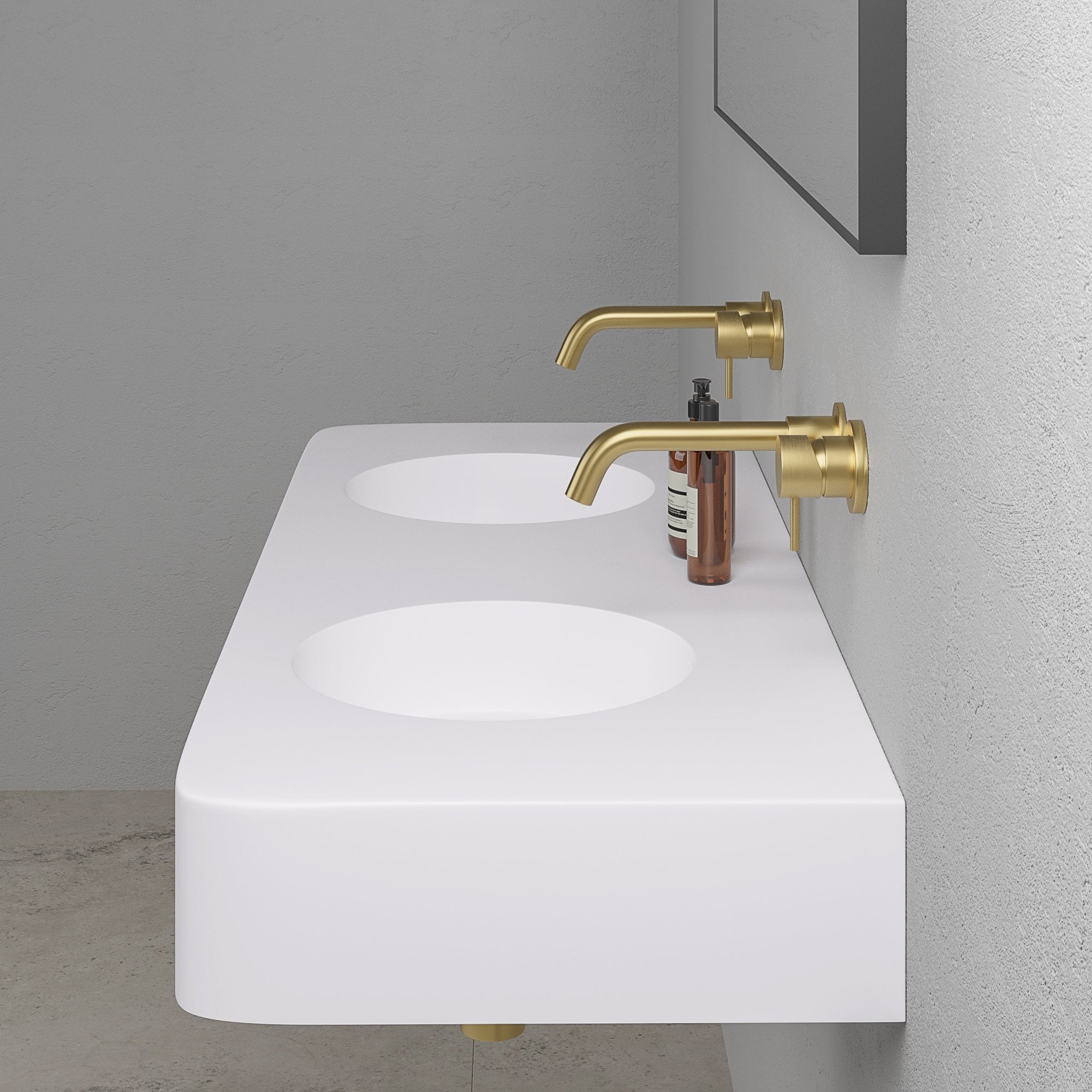 Двойной подвесной умывальник из смолы LUSSO LANOSA ARCH-00065859 - Вид №2