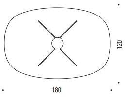 Desalto Овальный стол из мдф с основанием 4 звезды sun-id-1481037 - Вид №2