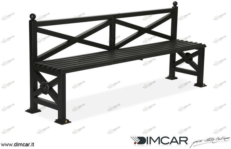 DIMCAR Металлическая скамейка в классическом стиле со спинкой Elite 950-p