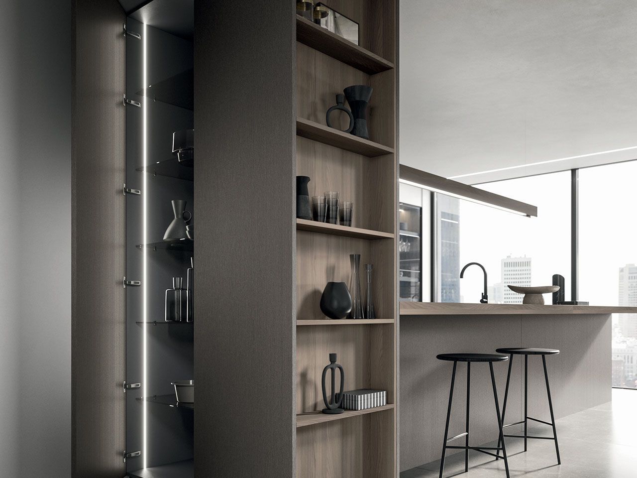 Встроенная кухня с полуостровом Arrital Ak_Project ARCH-00032864 - Вид №2