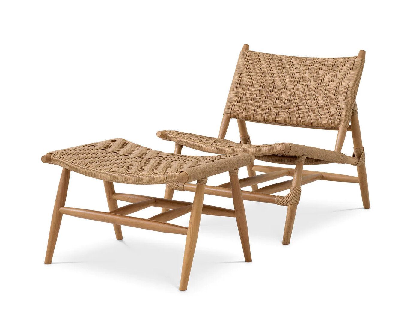 Садовое кресло из тика и веревки без подлокотников Eichholtz Laroc ARCH-00097492