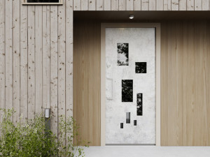 Входная дверь из алюминия и ПВХ