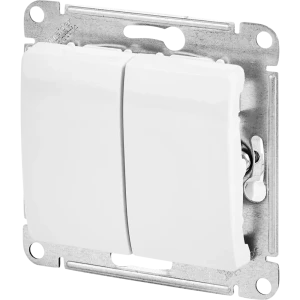 Schneider Electric Glossa — двухклавишный выключатель для трёх источников света 87677582