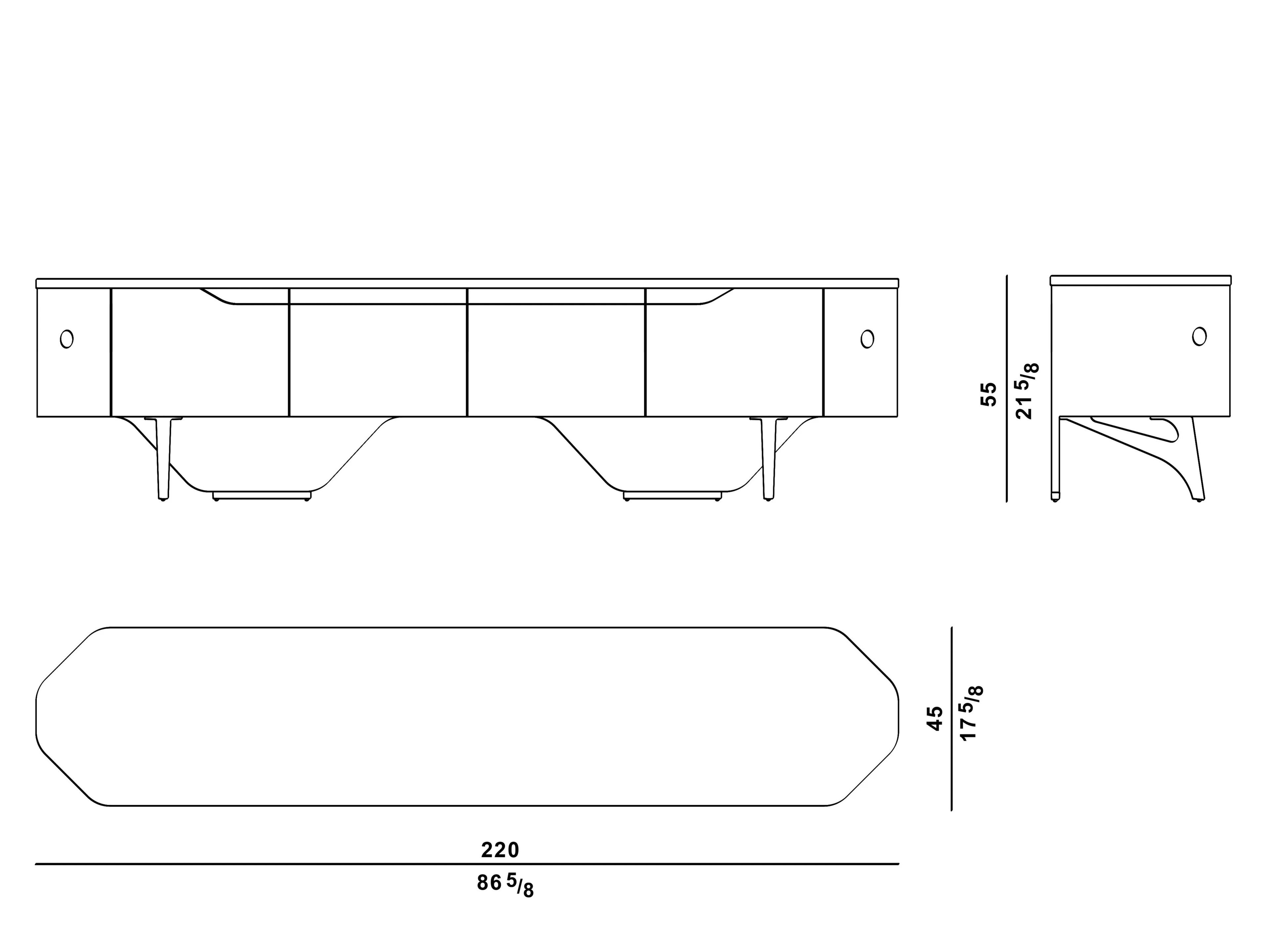 Мадия из ореха Каналетто и мраморная вершина 29 MILANO Ground ARCH-00043887 - Вид №1