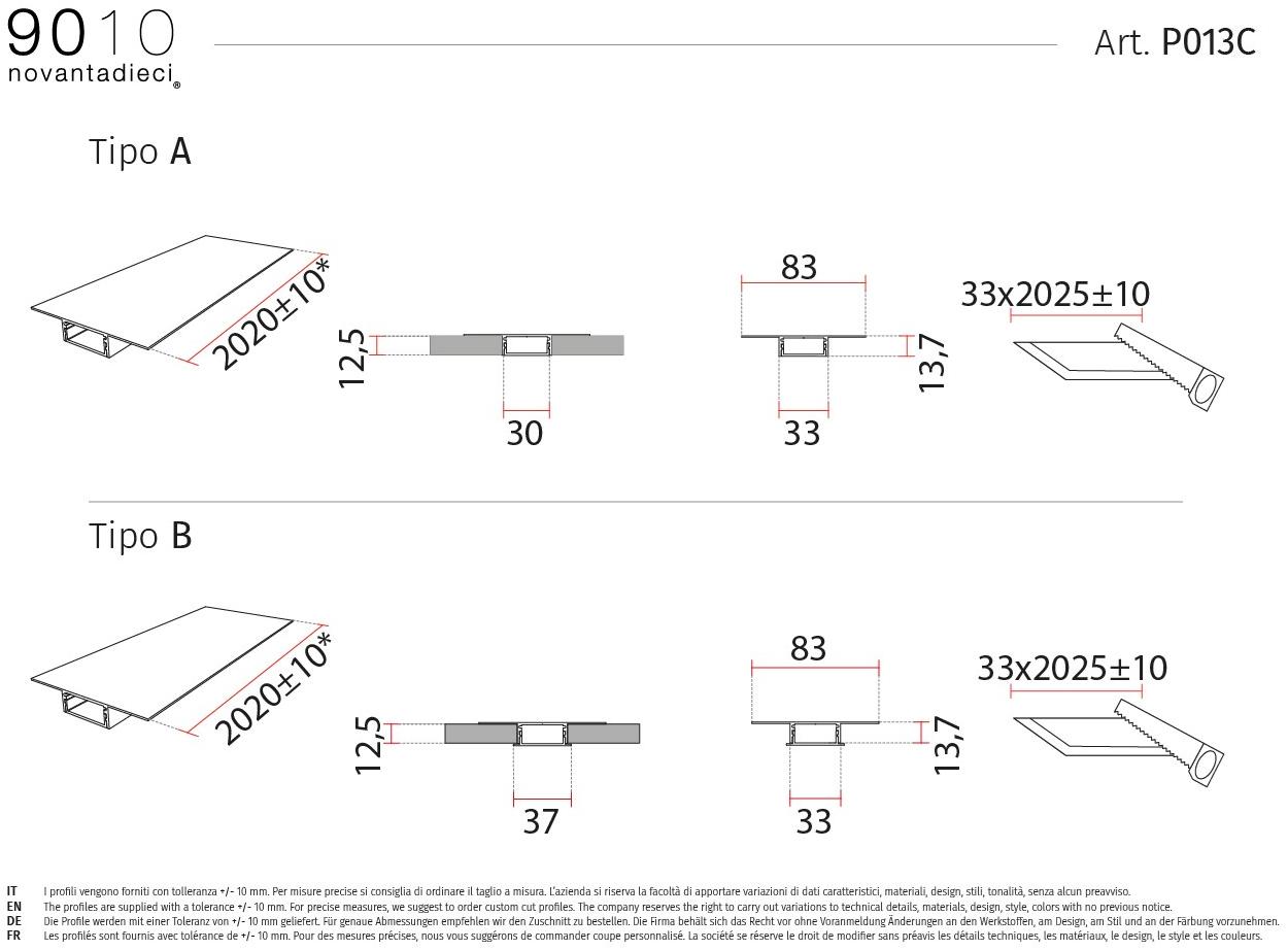 9010 novantadieci Линейный световой профиль из alumite®  P013  - Вид №4
