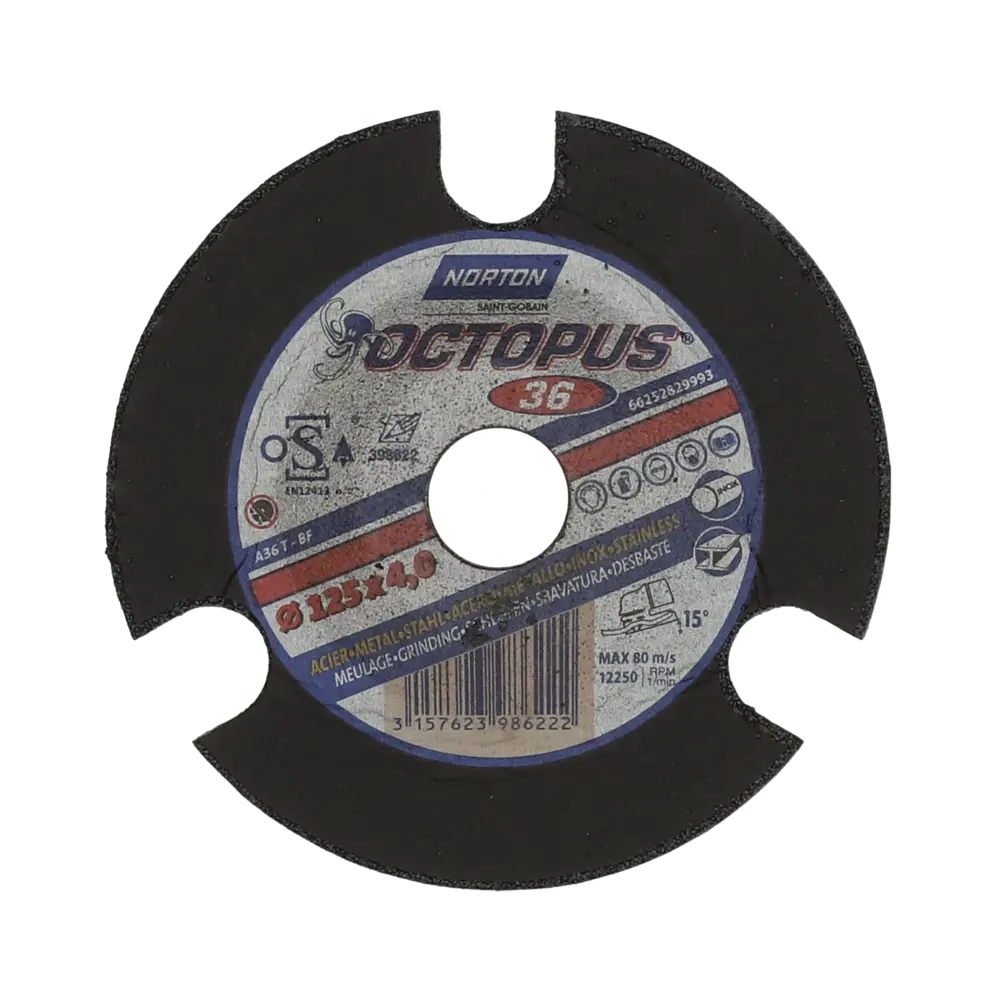 Диск зачистной по нержавеющей стали тип 29 Norton P36 125x22.2x4 мм STLM-2110534