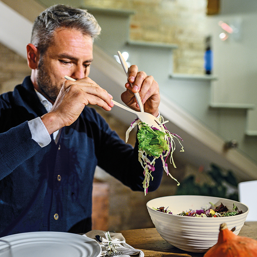 106152209 Приборы для салата tierra, черные, 2 шт. Guzzini  - Вид №1