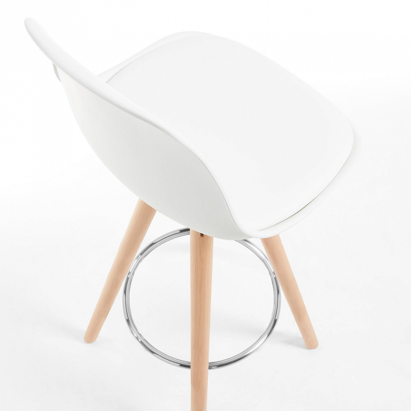 084365 Полубарный стул белый дерево La Forma Stag  - Вид №1