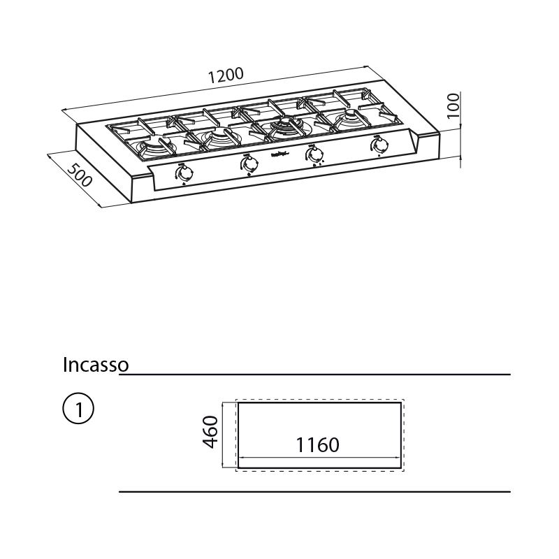 3164000 Rangetop Foster Milano Line 3164000 Fosterspa  - Вид №1
