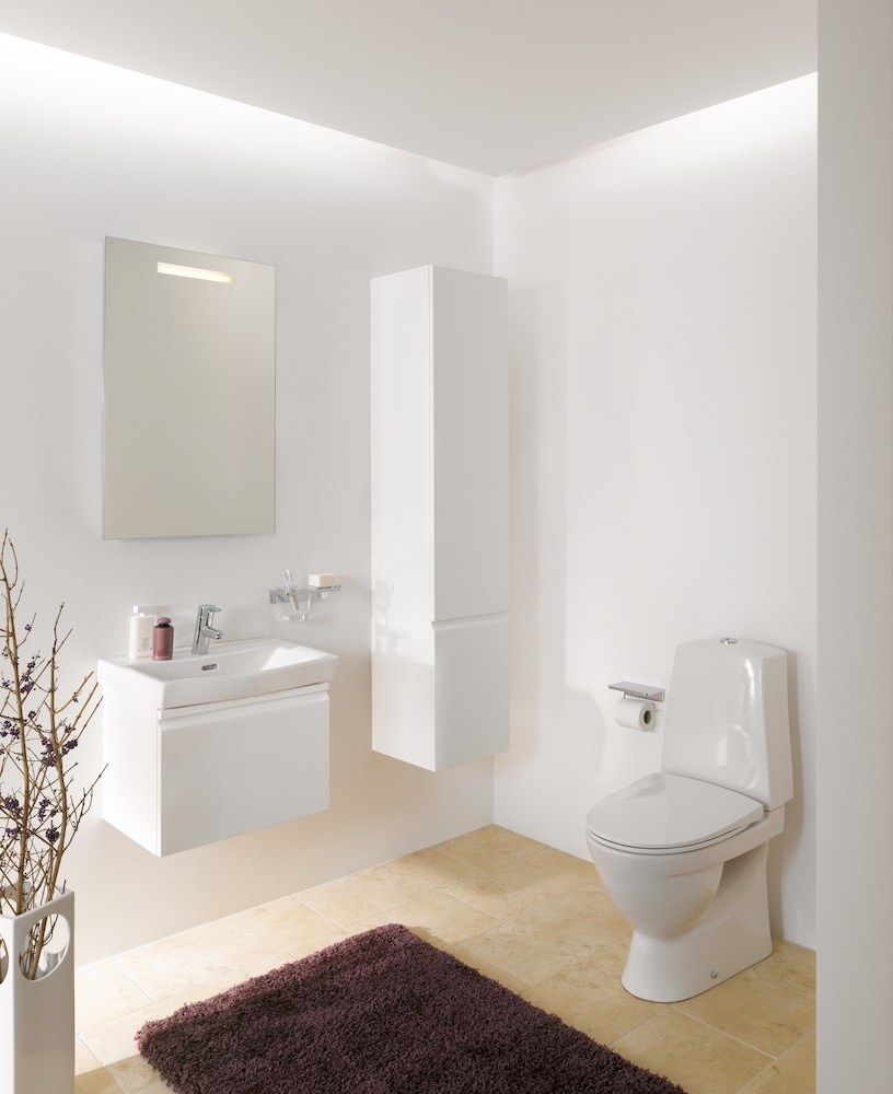 H4029501102661 Шкафчик высокий, 4 полочки стеклянные, петли справа LAUFEN PRO - Вид №26