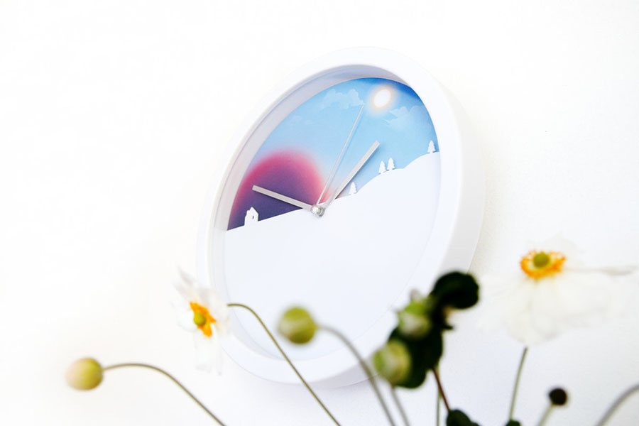 SK CLOCK DN1 Часы настенные day and night с цветным циферблатом Suck UK  - Вид №2