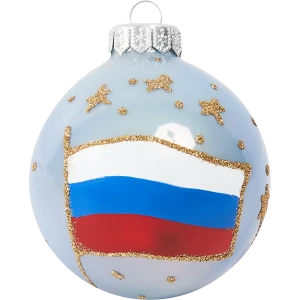 Шар ёлочный Триколор КУ-80-80836 стекло 8.5 см