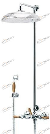 rvb Душевая стойка из латуни с ручным душем 1935 wood 1936.21.66-ww