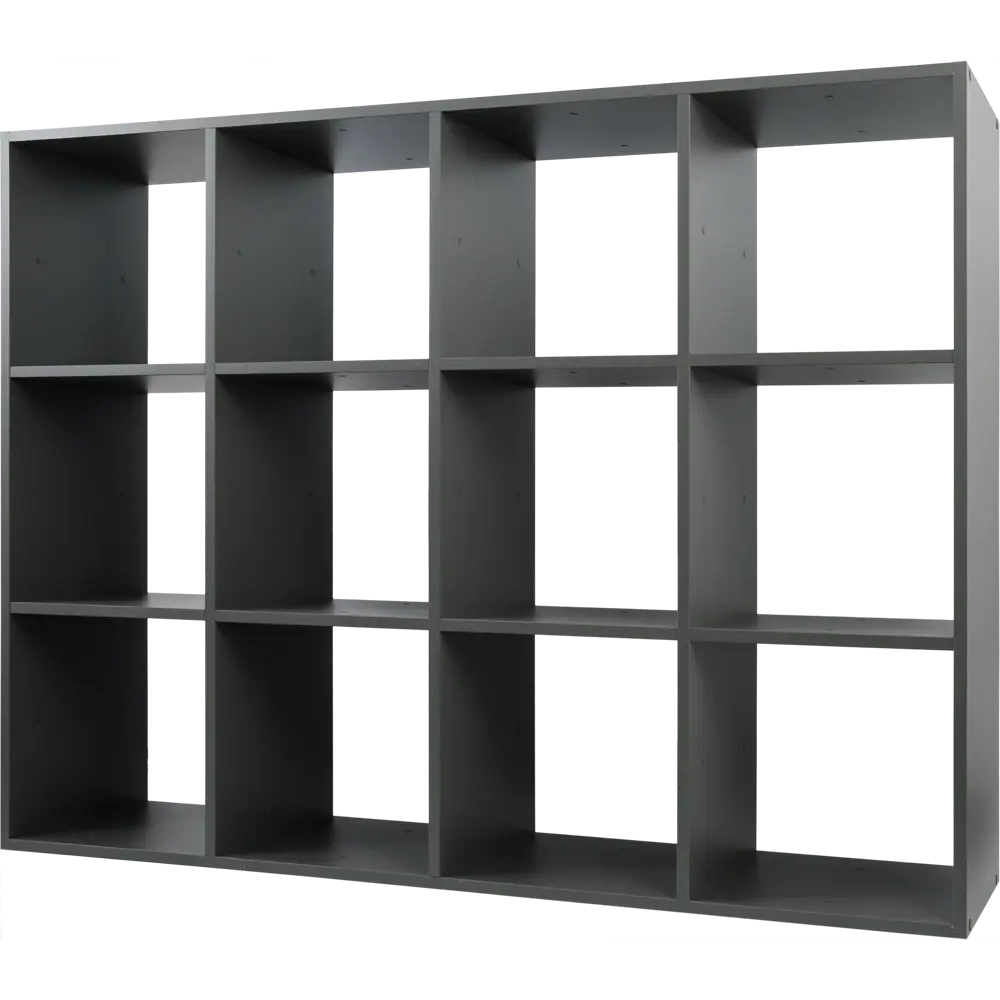 Стеллаж Spaceo KUB 12 секций 104.9x139.2x31.7 см ЛДСП цвет графит 82731893 STLM-2190569  - Вид №2