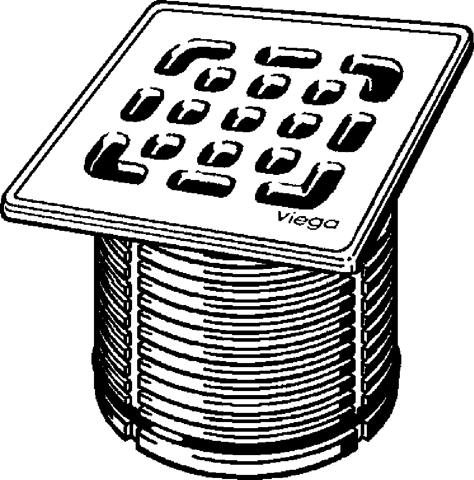 Viega Надставной элемент с решеткой Advantix 4934.2 (555 191 1))  - Вид №1