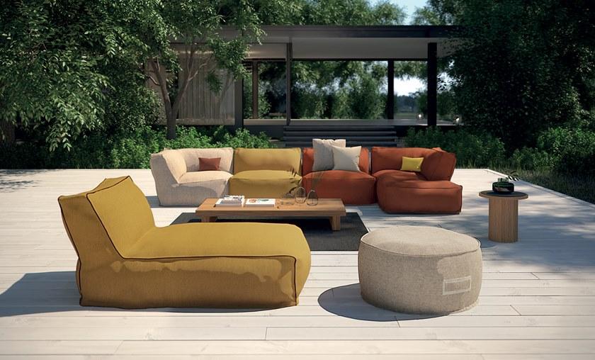 Atmosphera 2-местный садовый диван из тика и ткани 9.zero 9.0.m2 - Вид №6