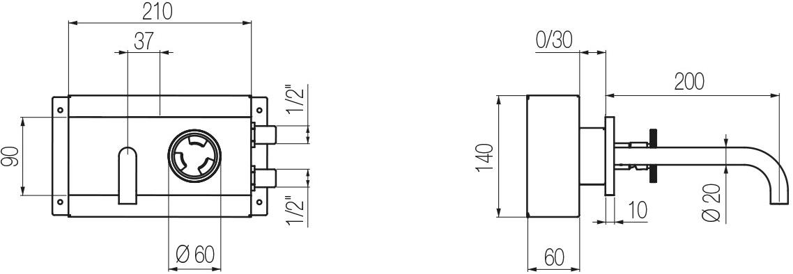 GEDA Смеситель для умывальника, однорычажный Tibò Tib11 Santreyd - Вид №3
