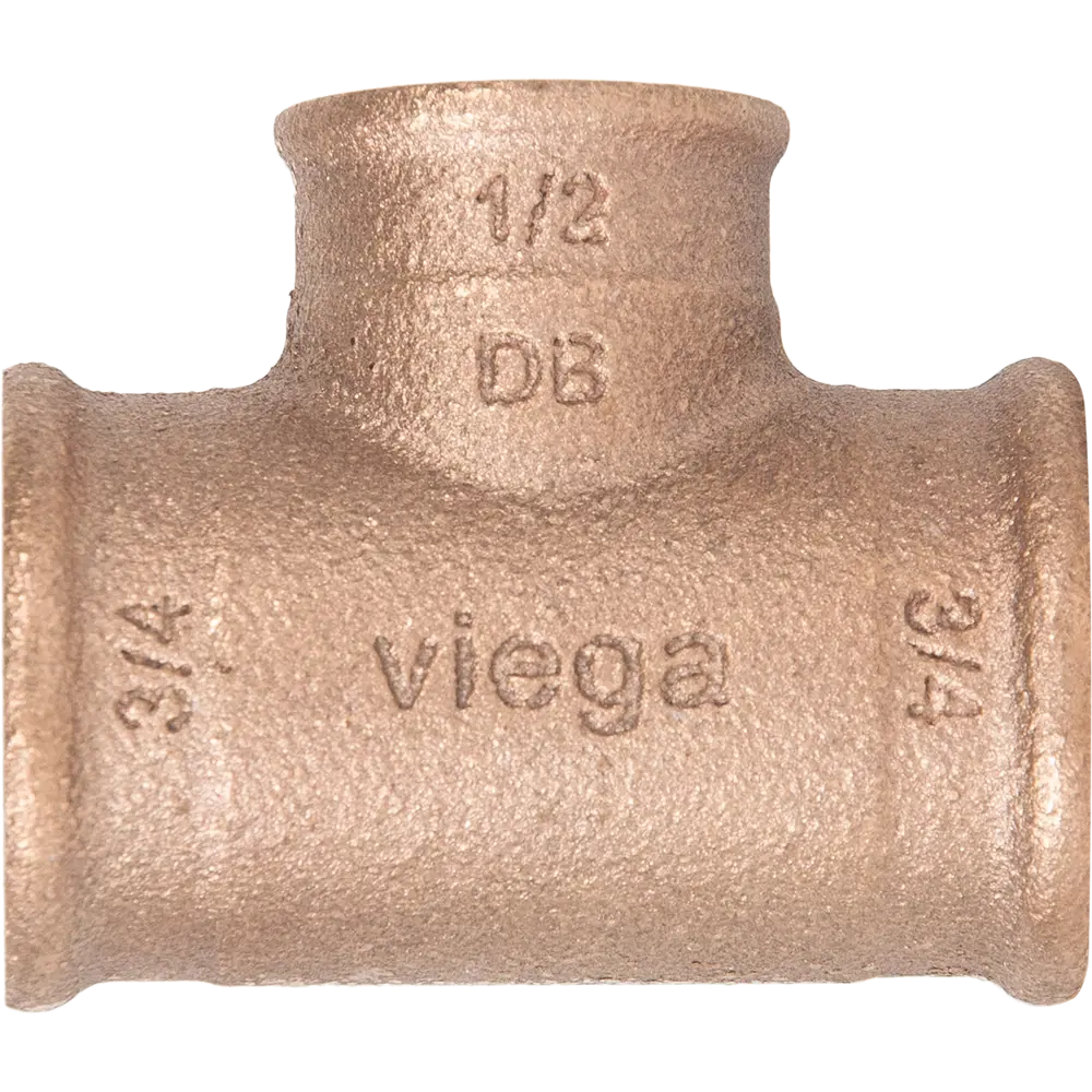 Тройник Viega 264468, внутренняя резьба, 3/4x1/2x3/4", бронза 264468 82314251 STLM-2085031  - Вид №1